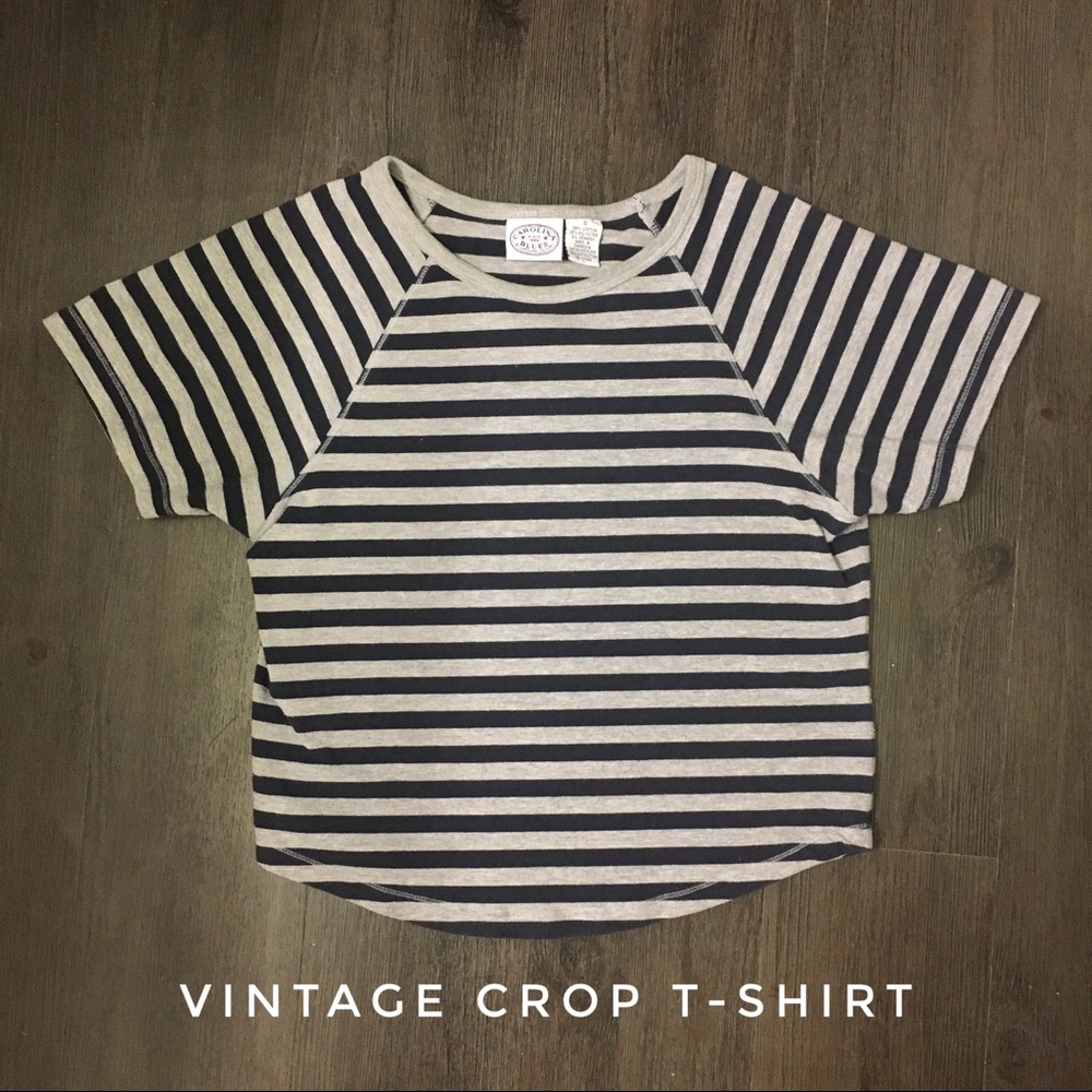 Striped Crop T-Shirt - Size Small